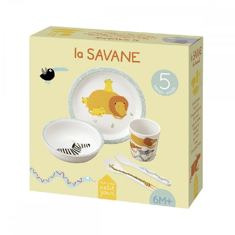 Sleek black serving tray-Petit Jour Paris 5-Piece Gift Box La Savane