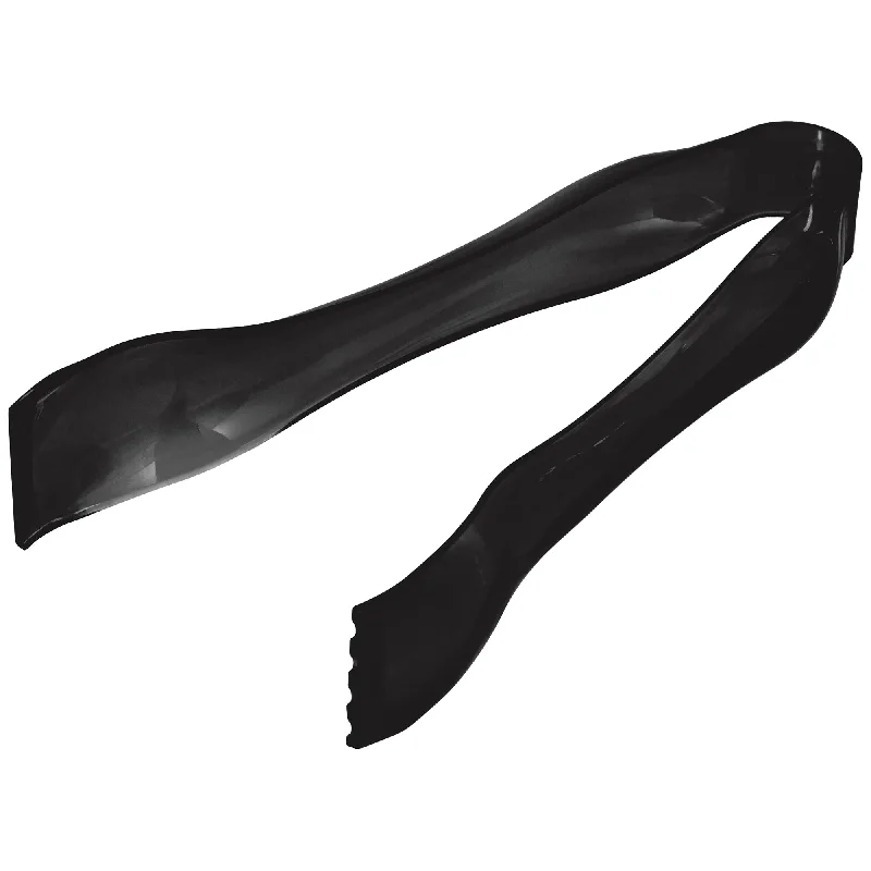 Eco-conscious bamboo bowl-Black PET Plastic Mini Tongs, 1 Count