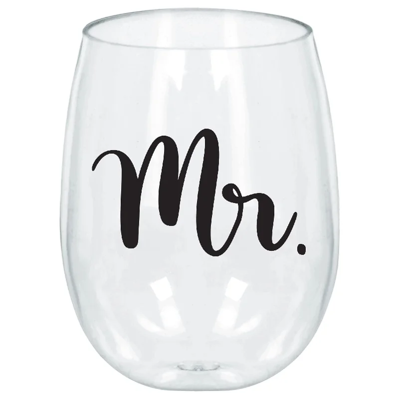 Heat-resistant borosilicate glass cup-Mr. Stemless Wine Glass | 1ct