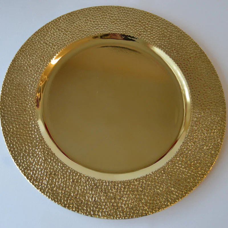 Gold Pebbles Charger Plate