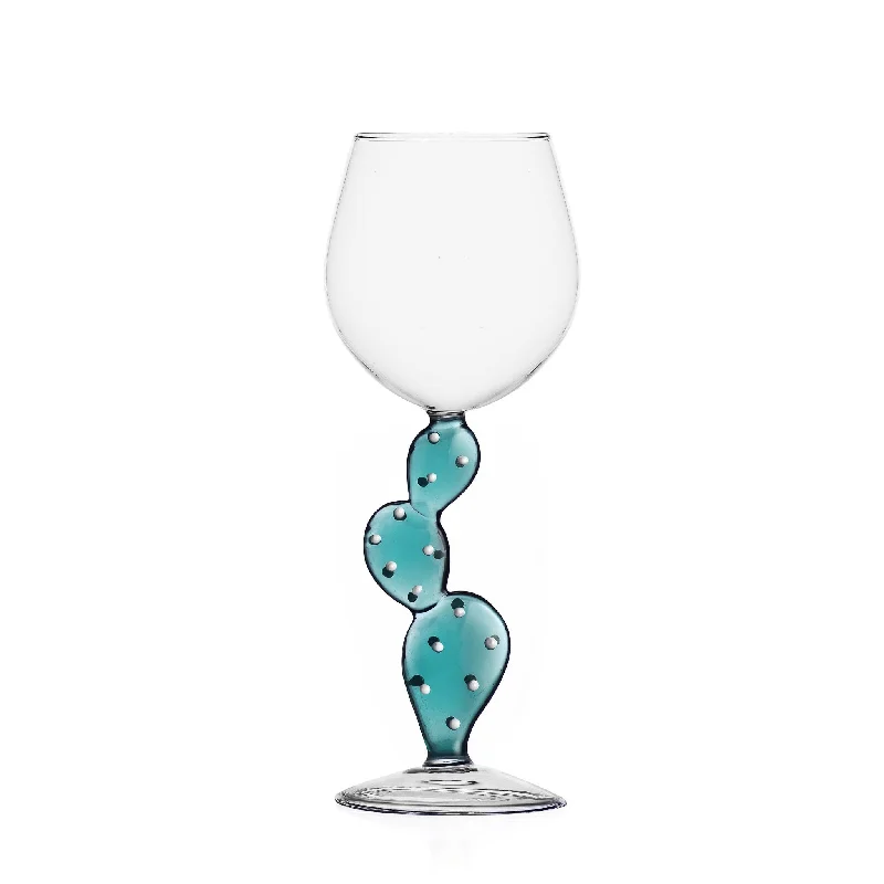 Large capacity water tumbler-Ichendorf Milano Teal Cactus Wine Glass, 350ml