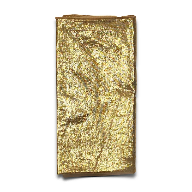 Modern square dinner plate-Gold Tissue Lamé Napkin