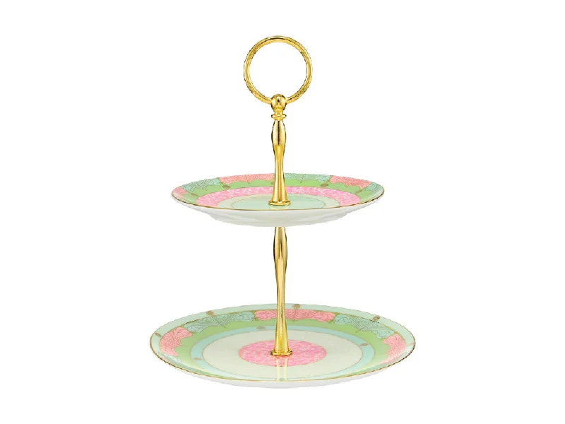 Lightweight plastic fork-Maxwell & Williams Wicked Pink Goes Good With Green 2 Tiered Cake Stand Elphaba Gift Boxed