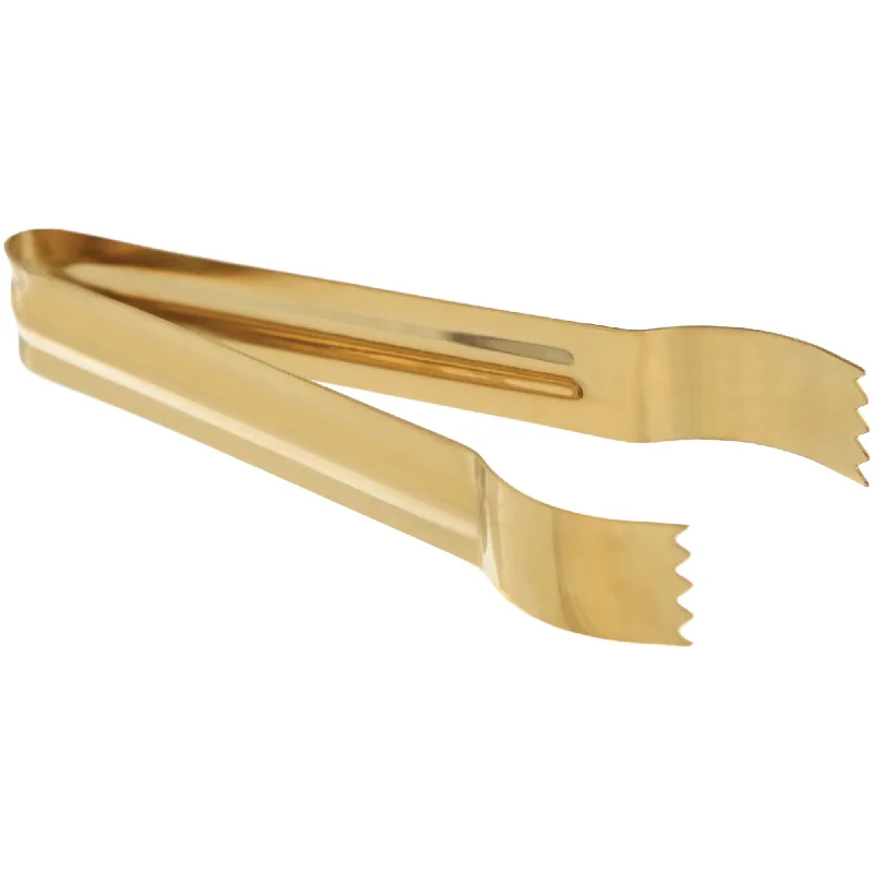 Lightweight plastic fork-Gold Stainless Steel Serving Tongs, 1 Count