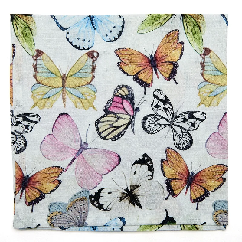 Eco-friendly recycled plate-Butterfly Linen Napkin Set