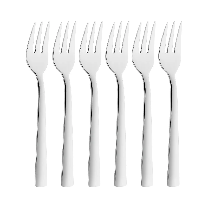 Floral ceramic teapot-Zwilling Set of 6 Stainless Steel Pastry Forks