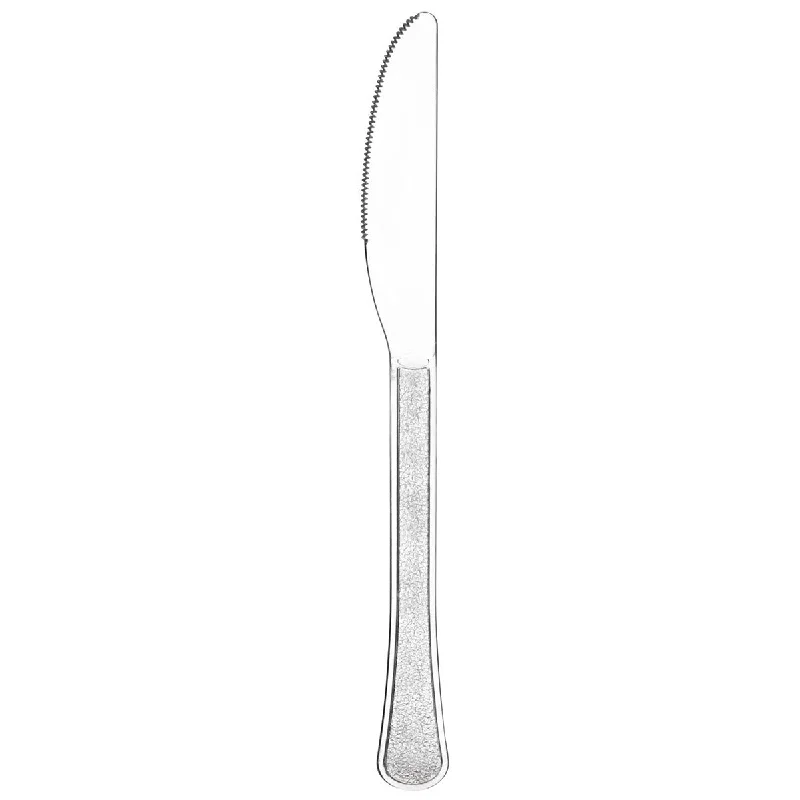 Glass dessert platter-Clear Plastic Knives, 20 Count