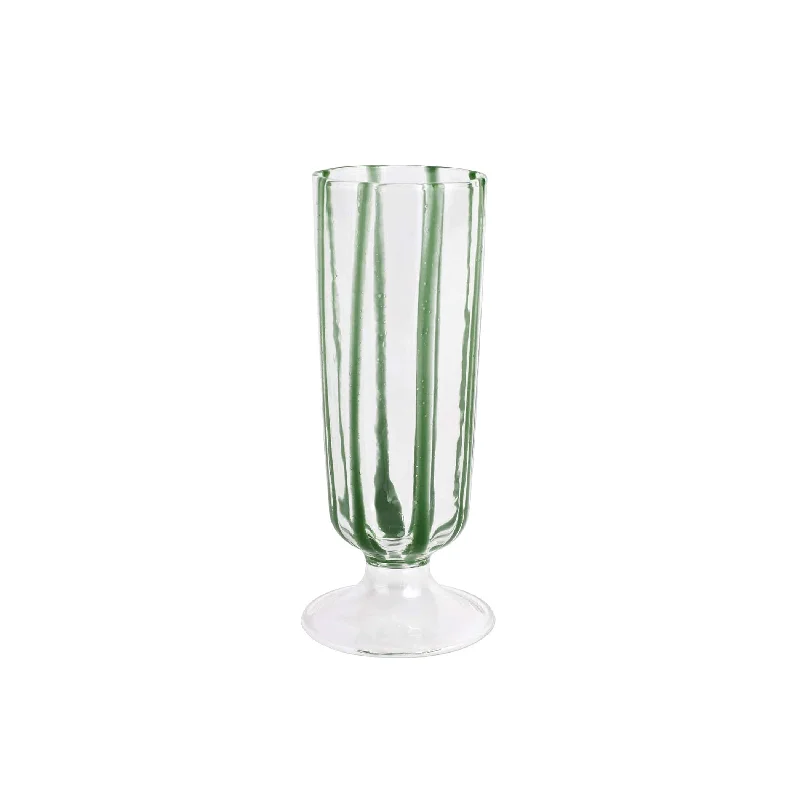 Classic white porcelain mug-Nuovo Stripe Green Champagne Glass