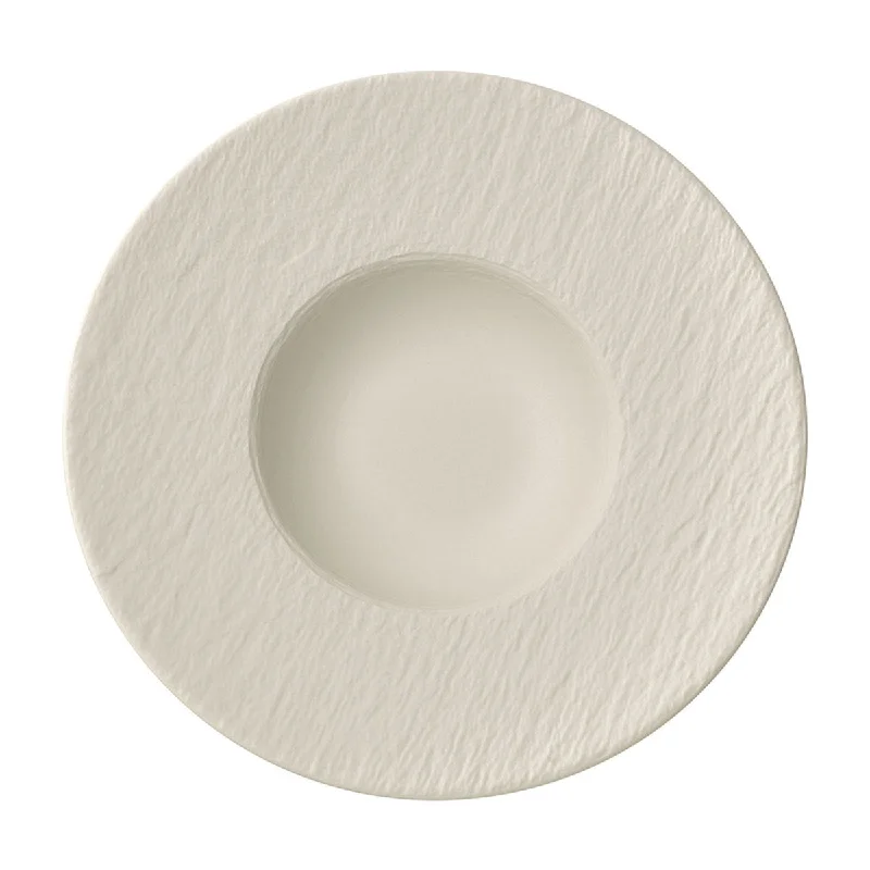 Premium silver dessert fork-Villeroy & Boch Manufacture Rock Blanc Pasta Plate White 29cm