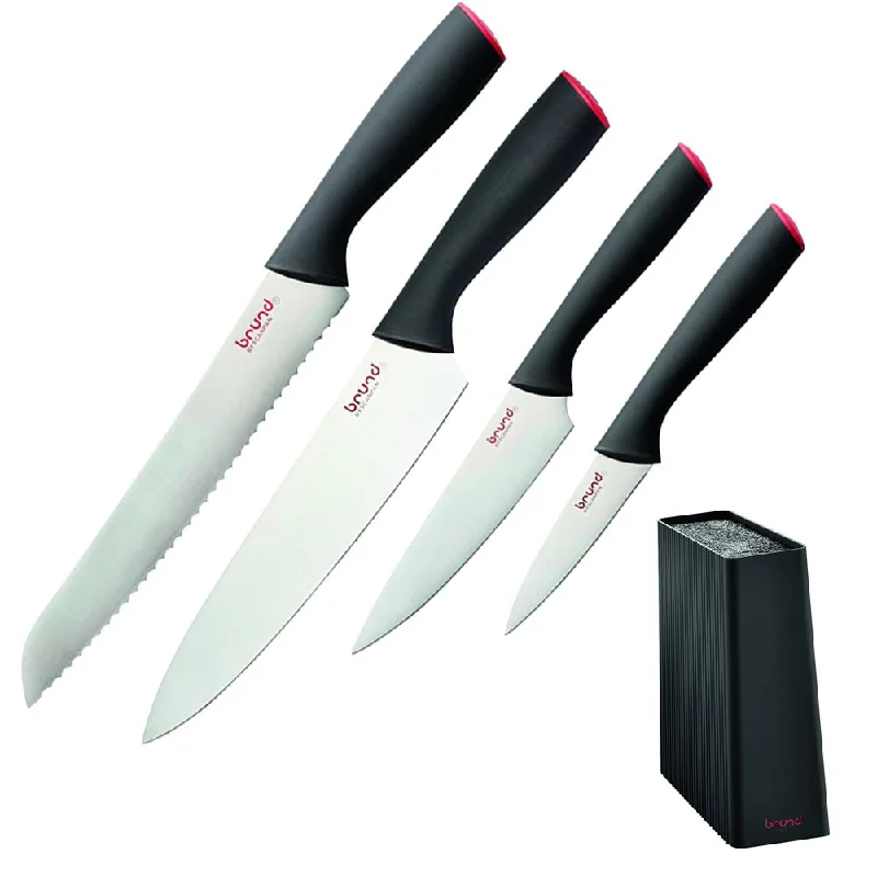 Rust-proof cutlery set-Brund Easycut 5-Piece Block Set