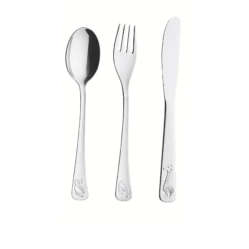 Heavy-duty steak knife-Tramontina Children's Cutlery Set 3pc