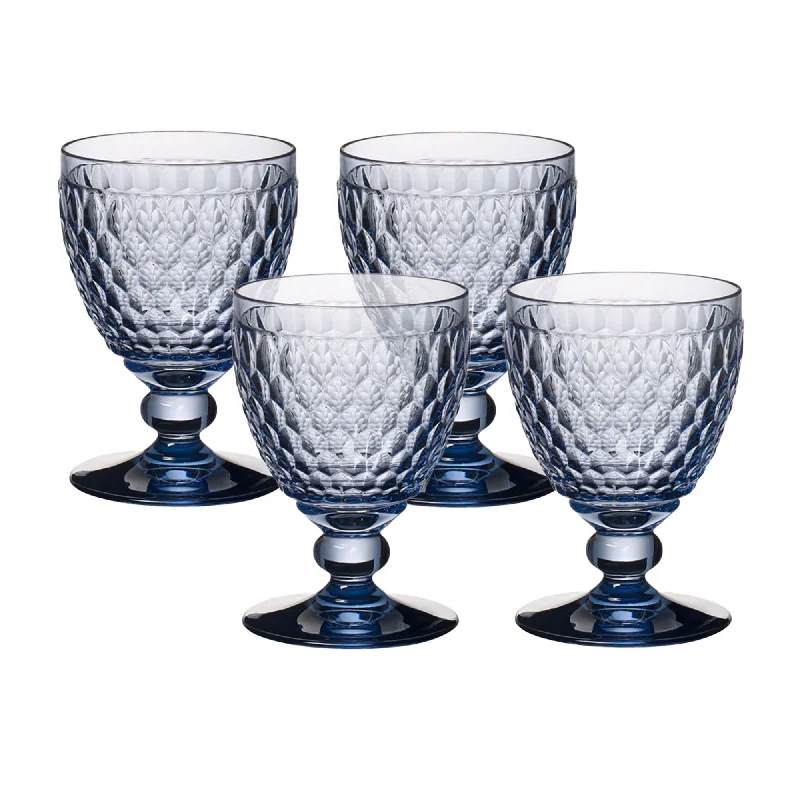 Iridescent glass drinking cup-Villeroy & Boch Boston Coloured Red Wine Goblet 200ml Set of 4 Blue