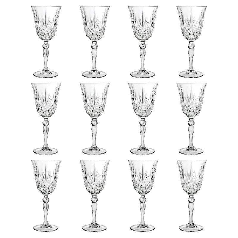 Floral decoupage tumbler-210ml Melodia White Wine Glasses - Pack of 12 - By RCR Crystal