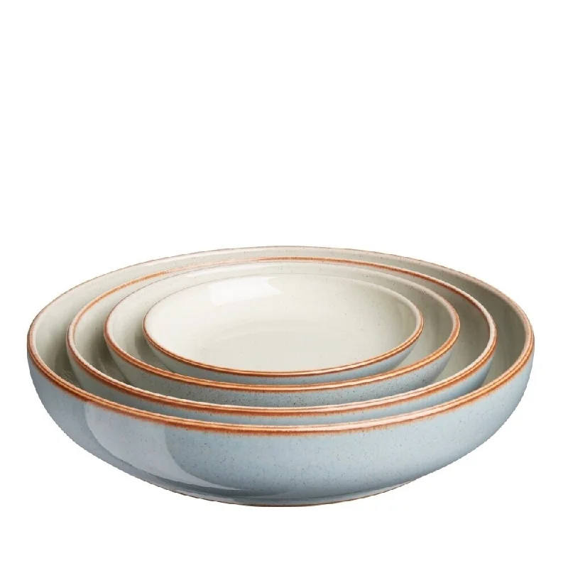 Eco-friendly recycled plate-Denby Heritage Terrace Set of 4 Nesting Bowls