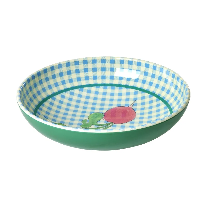 Speckled ceramic soup mug-Rice DK Melamine Salad Bowl with Ravishing Radish Print - 2,5 L