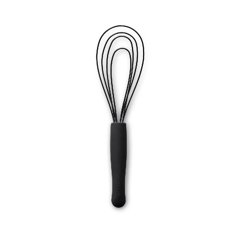 Durable outdoor dinnerware-Premiere Silicone Flat Whisk | Black