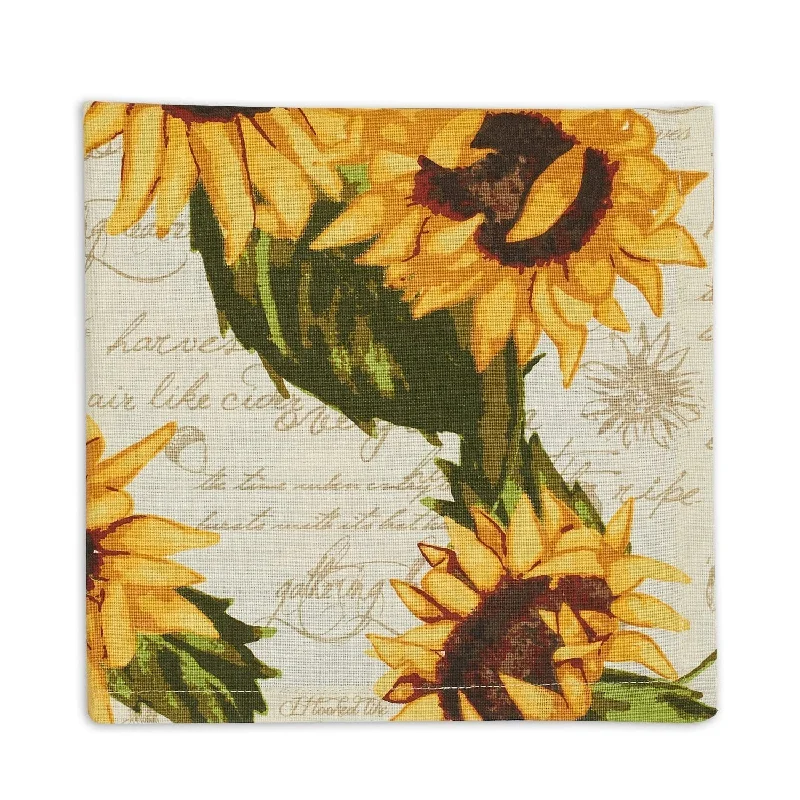 Speckled finish dinner bowl-Rustic Sunflower Napkin Set of 2