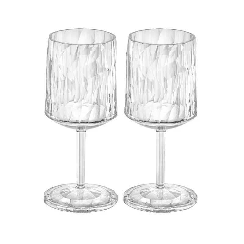 Transparent acrylic tumbler-Koziol Small 'Unbreakable Glass' Wine Glasses, Set of 2