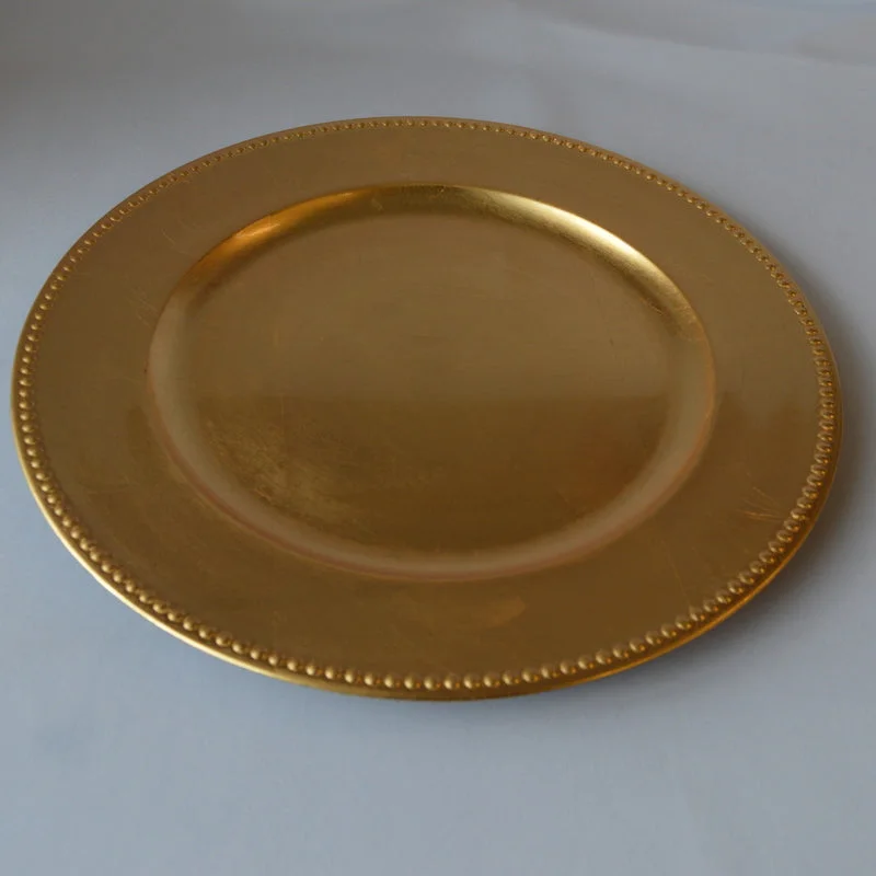 Gold Beaded Charger Plate