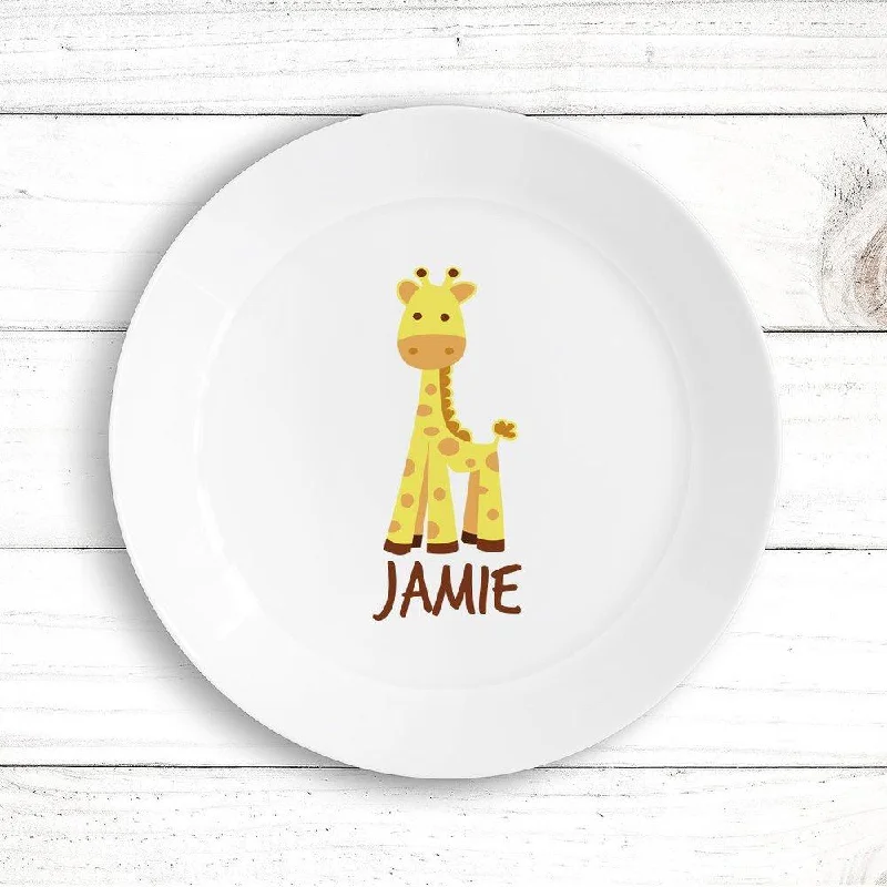 Wide base stability bowl-Giraffe Kids Plate