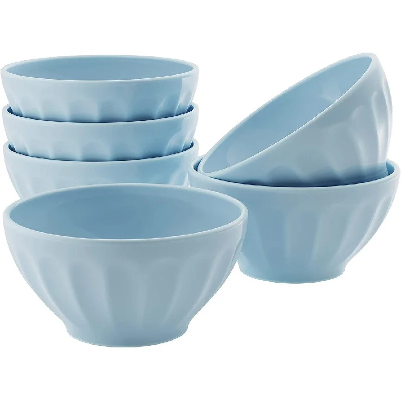 Glass dessert platter-Kook Ceramic Cereal Bowls, 23 oz, Set of 6