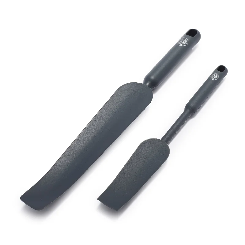 Modern geometric cutlery-GreenLife Easy Reach Silicone Spatula, 2-Piece Set | Gray