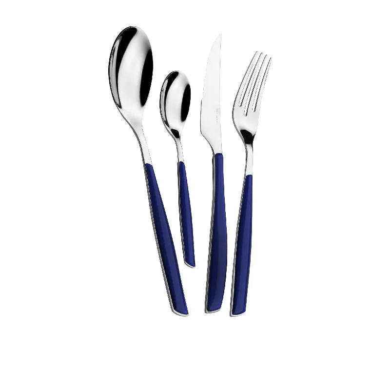 Titanium camping spork-Bugatti Glamour Cutlery Set 24pc Blueberry