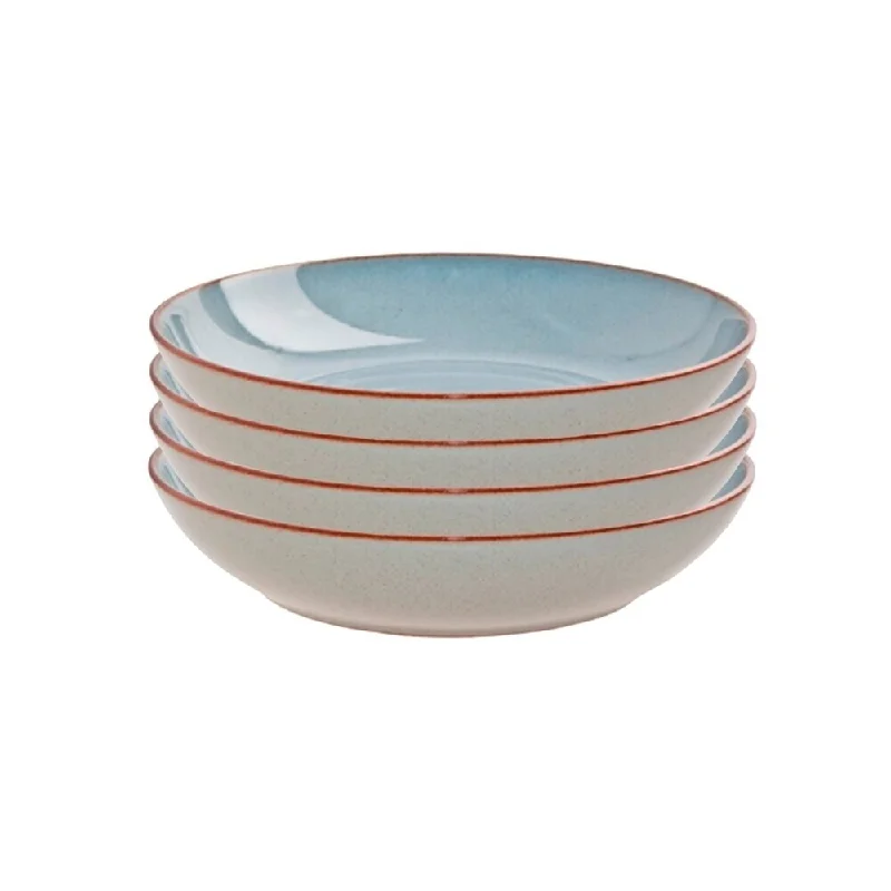 Patterned melamine plate-Denby Heritage Terrace Set of 4 Pasta Bowls