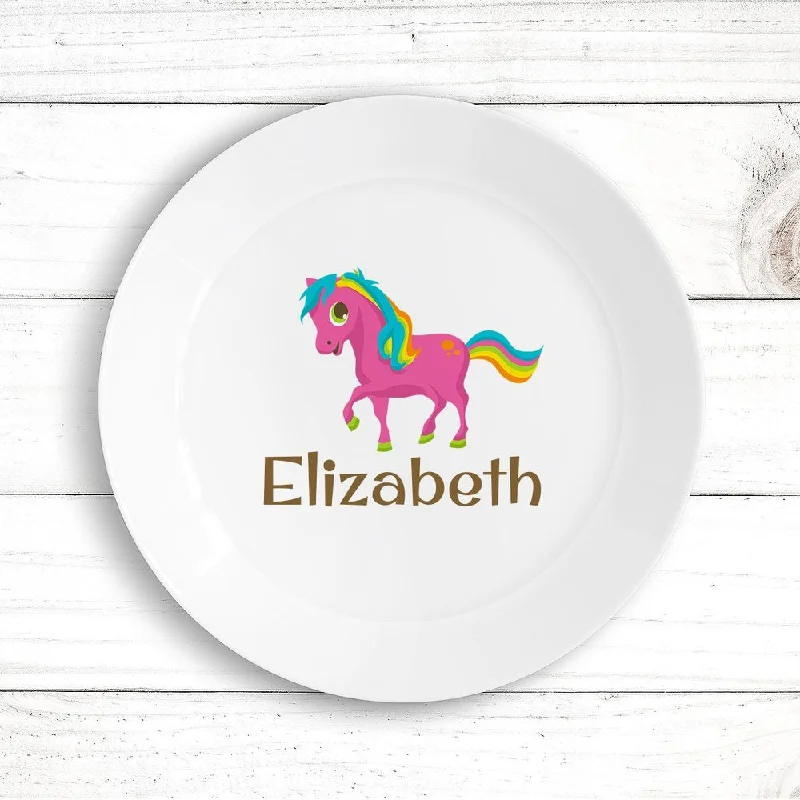 Sleek copper finish spoon-Pony Kids Plate