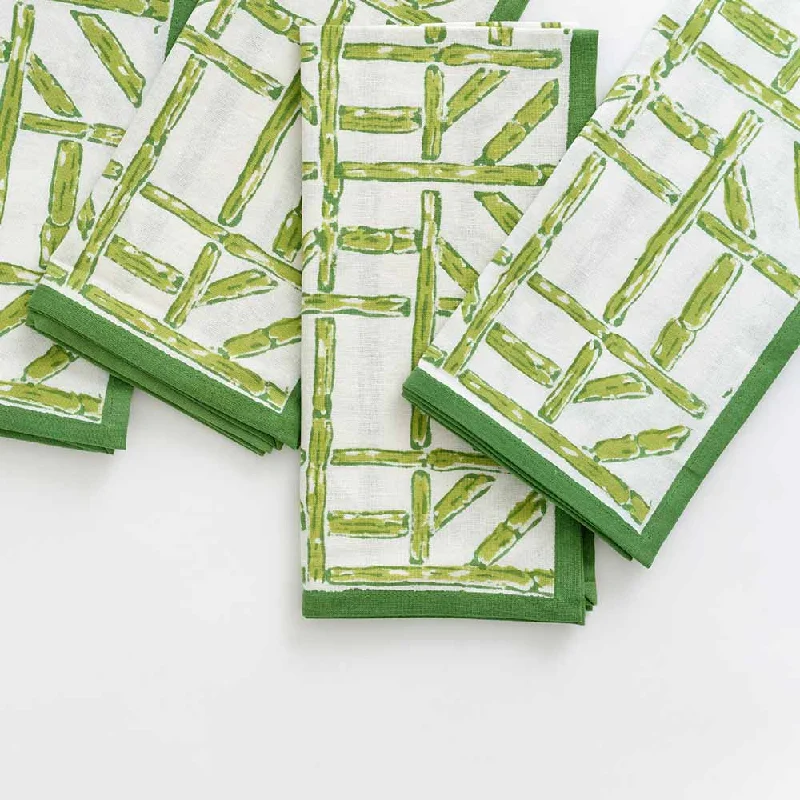 Retro diner serving tray-Green Bamboo Napkin | Set of 4