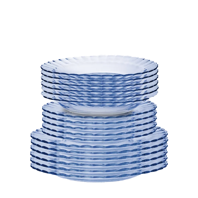 Classic white china bowl-Le Picardie® Marine Dinner, Dessert and Soup Plate (18 Pc)