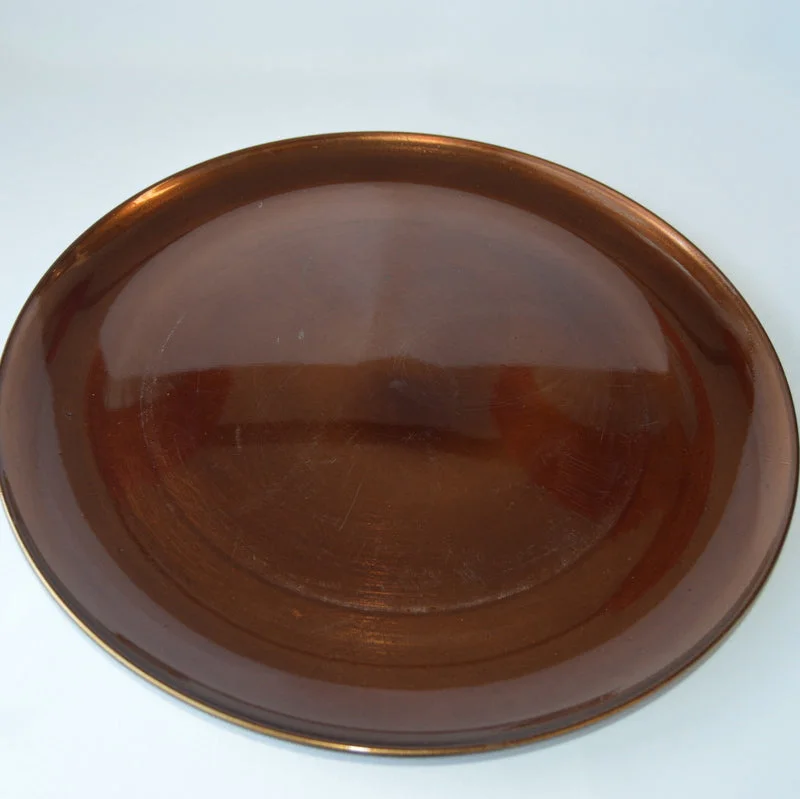 Matte finish serving fork-Copper Charger Plate