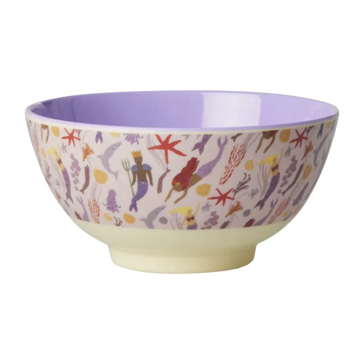 Retro diner serving tray-Rice DK Melamine Bowl with Mermaid Print - Medium - 700 ml