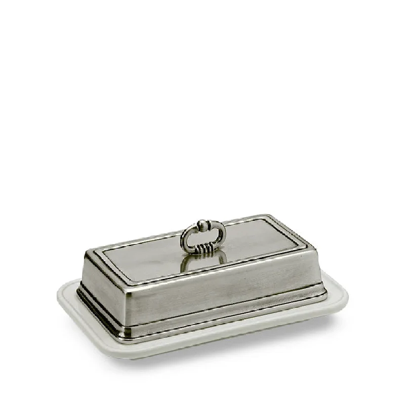 Matte finish serving fork-Convivio Single Butter Dish