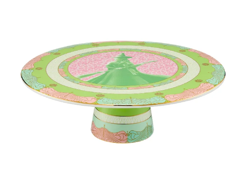 Matte finish serving fork-Maxwell & Williams Wicked Pink Goes Good With Green Footed Cake Stand 28cm Elphaba Gift Box