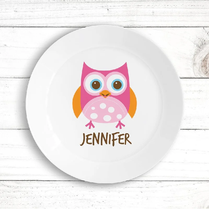 Non-stick serving ladle-Owl Kids Plate