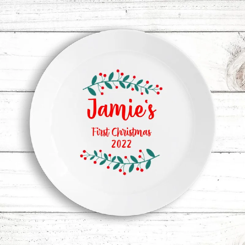 Marble effect cheese board-1st Christmas Plate