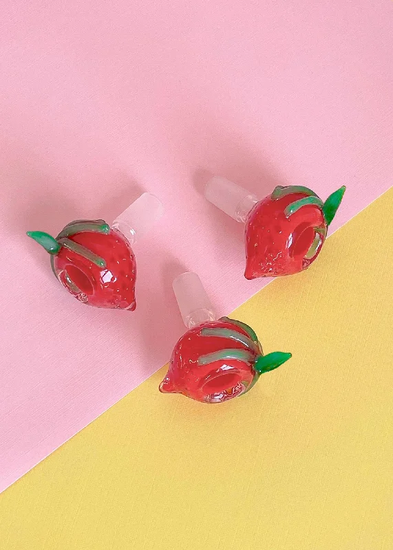 Hand-blown glass carafe-STRAWBERRY BOWL