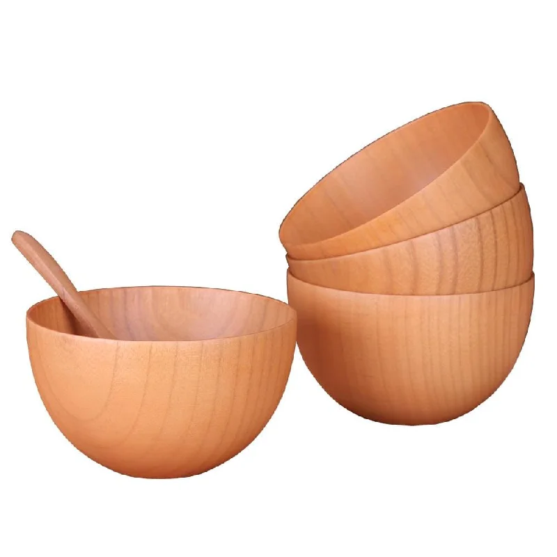 Durable outdoor dinnerware-Wooden Bowl Ibaraki