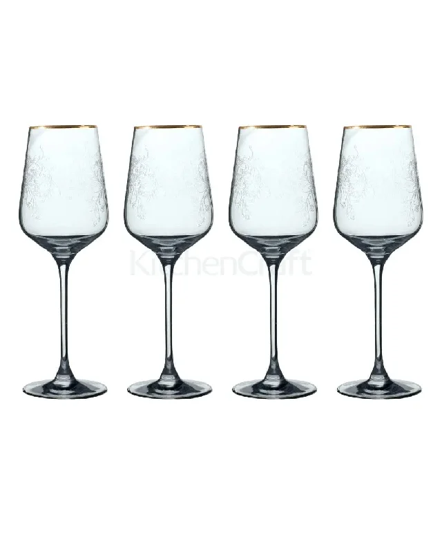 Premium crystal champagne cup-Victoria And Albert Cole White Wine Glass Set Of 4