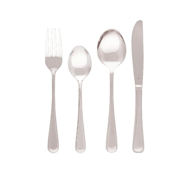 Floral etched glass plate-Tablekraft Melrose 24 Piece Cutlery Set