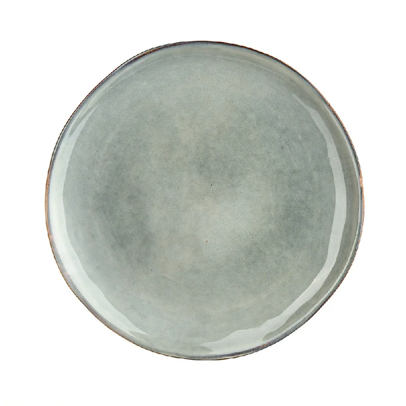 Durable melamine platter-Stoneware Side Plate Olive Green 20cm