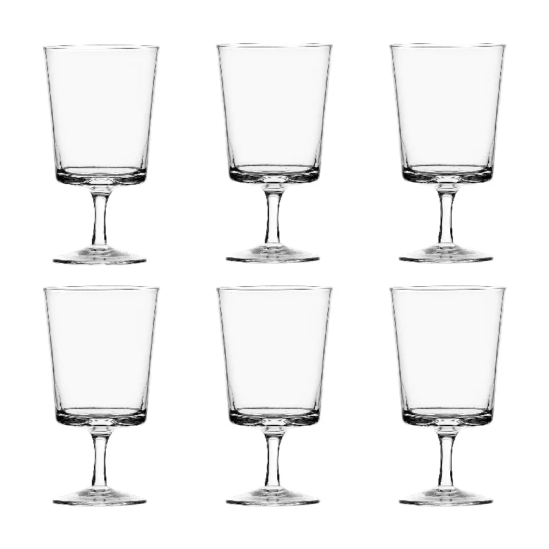 Travel-friendly foldable cup-Set of 6 Ichendorf Milano Clear Stemmed Wine Glass