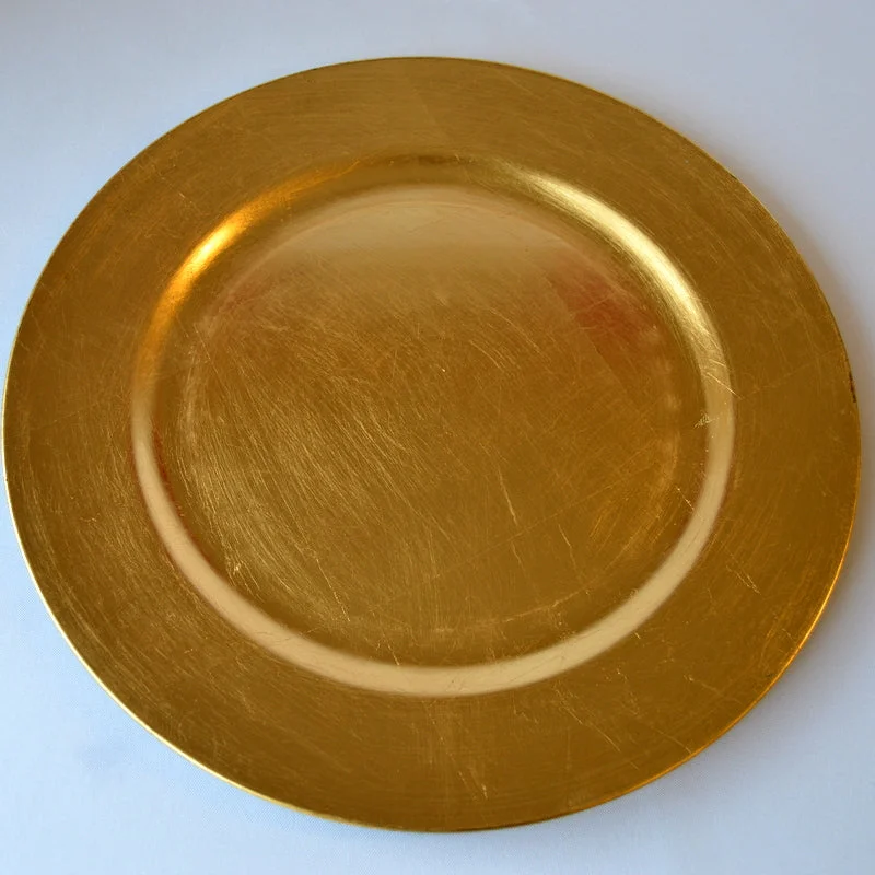 Blue and white china plate-Gold Charger Plate