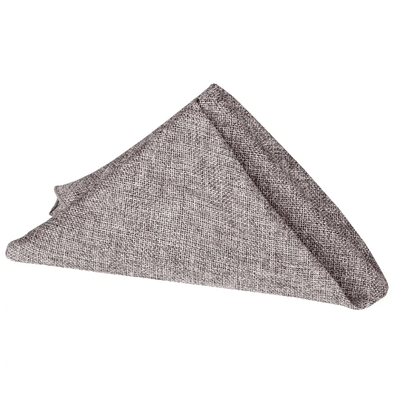 Eco-conscious bamboo bowl-Faux Burlap Linen Napkin 20"x20" - Gray