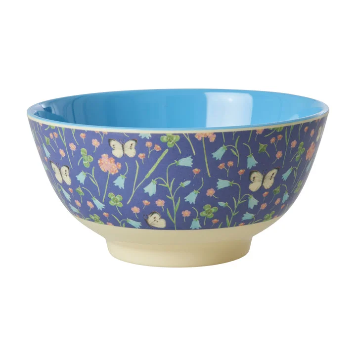 Floral ceramic teapot-Rice DK Melamine Bowl with Butterfly Field Print - Medium - 700ml