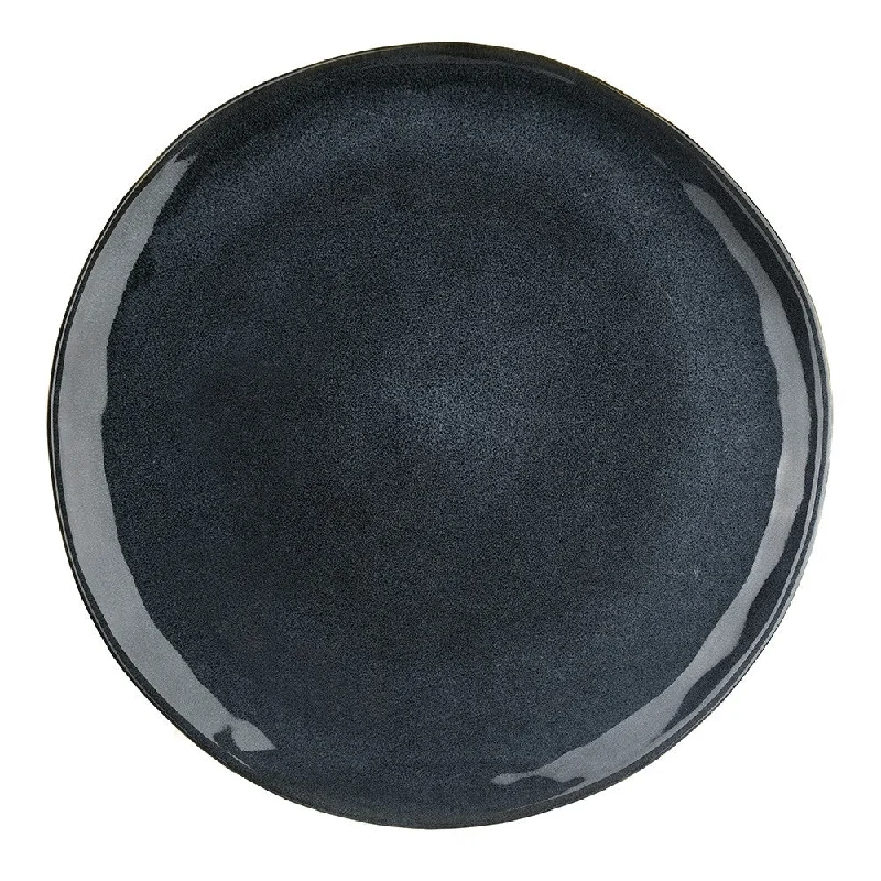 Non-slip silicone placemat-Stoneware Dinner Plate Mediterranean Blue  29cm