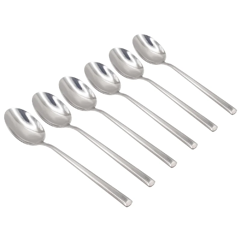 Rustic farmhouse platter-Tondo Stainless Steel Dessert Spoons - By Argon Tableware