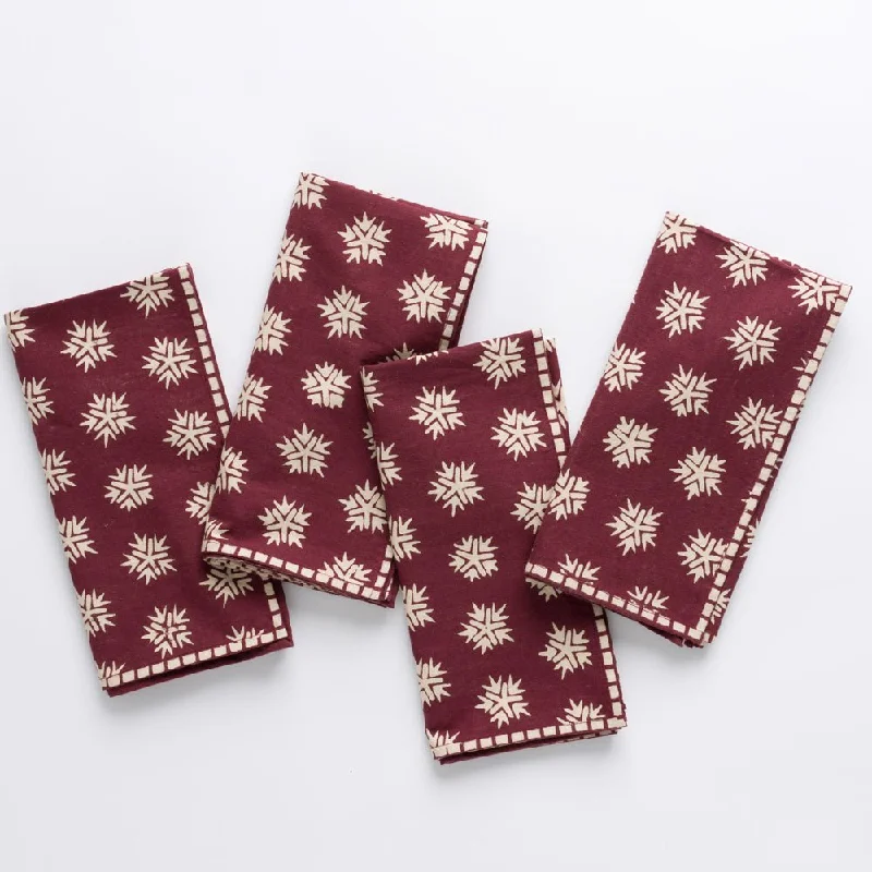 Silicone spatula set-India Hicks Home Sparks Oxblood Napkin | Set of 4