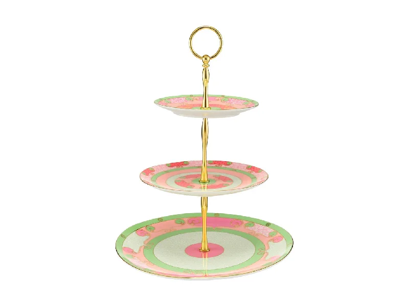 Premium silver dessert fork-Maxwell & Williams Wicked Pink Goes Good With Green 3 Tiered Cake Stand Glinda Gift Boxed